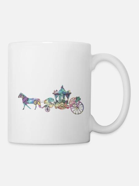 Silhouette der Kutsche - Tasse - Weiß