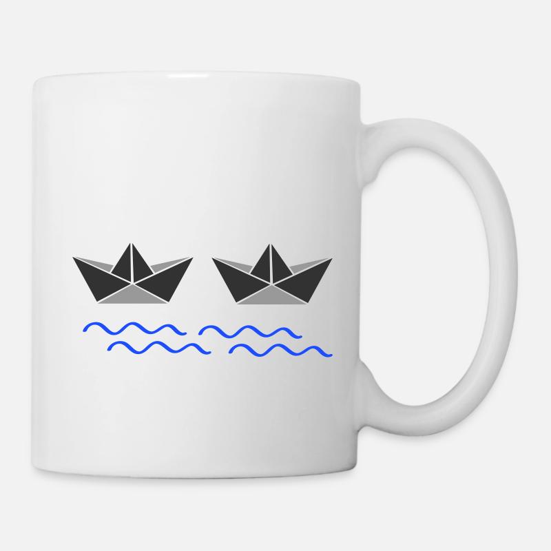papierboote 02 - Tasse - Weiß