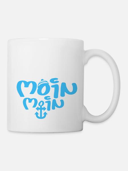Moin Moin, Sayings, Quote, Slogan - Mug - white