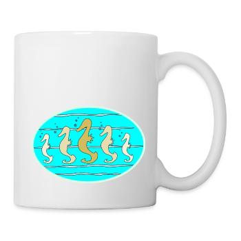 Sea horse - Mug - white - Right