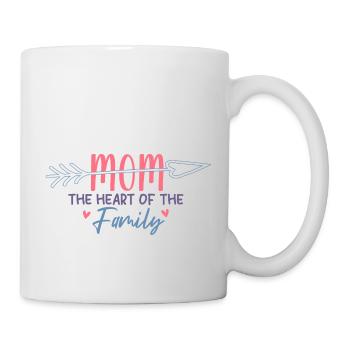 Mama, das Herz der Familie - Tasse - Weiß - Rechts