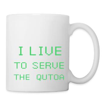 "ICH LEBE, UM DIE QUOTE ZU ERFÜLLEN" Funny Horror Gaming - Tasse - Weiß - Rechts
