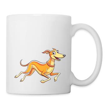 Graceful Running Whippet Artwork - Mug - white - Right