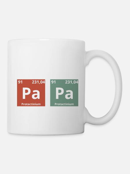 Papa tableau périodique - Mug blanc - blanc