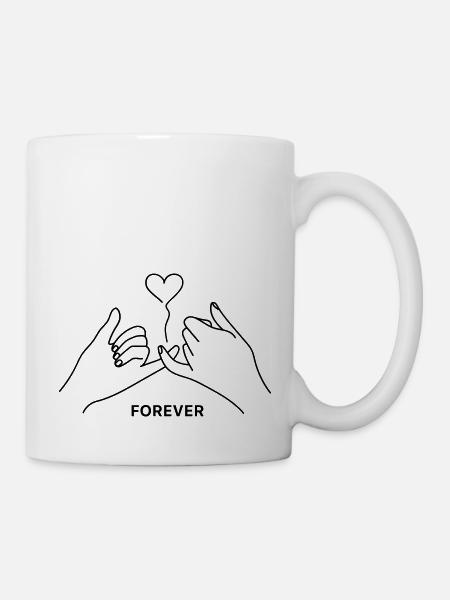forever herz - Tasse - Weiß