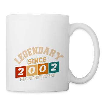 Legendary since 2002 vintage retro anniversary - Mug - white - Right