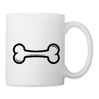 Knochen Hundeknochen - Tasse - Weiß - Rechts