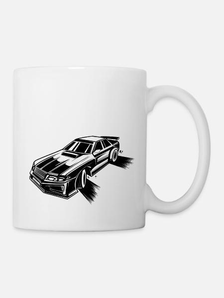 Cadeau parfait pour les drifters et les fans de course - Mug blanc - blanc