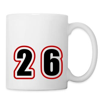 26 Zahl College - Tasse - Weiß - Rechts