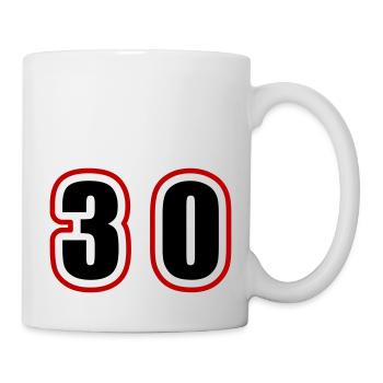 30 Zahl College - Tasse - Weiß - Rechts