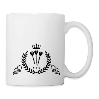 darts wappen - Tasse - Weiß - Rechts
