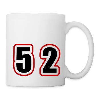 52 Zahl College - Tasse - Weiß - Rechts