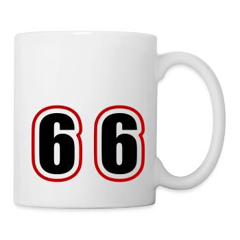 66 Zahl College - Tasse - Weiß - Rechts