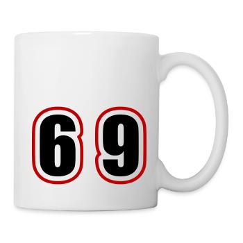 69 Zahl College - Tasse - Weiß - Rechts