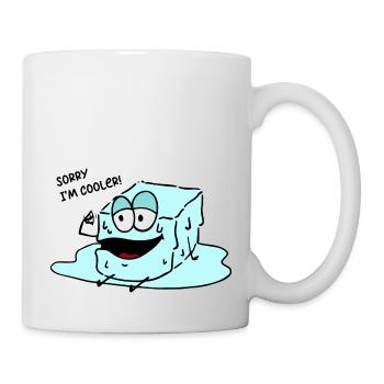 Drôle de dicton : Désolé, je suis plus cool - Mug blanc - blanc - Droite