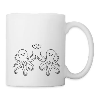 Poulpe Amour de poulpe - Mug blanc - blanc - Droite