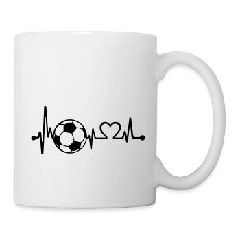 fußball love beat - Tasse - Weiß - Rechts