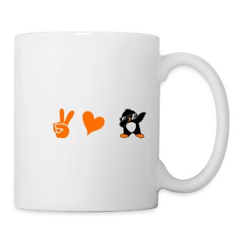 Love Peace Penguins Funny Dab Cool Penguin Dabbing - Mug - white - Right