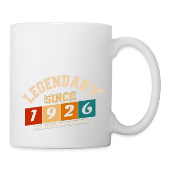 Légendaire depuis 1926 vintage rétro anniversaire - Mug blanc - blanc - Droite