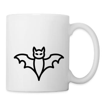 Contour de chauve-souris mystique pour Halloween - Mug blanc - blanc - Droite
