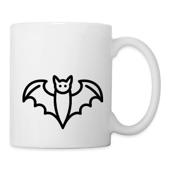 Bat Symbol Halloween Spooky Gift Idea - Mug - white - Right