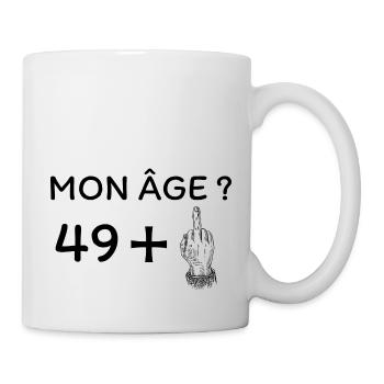 mon âge 50 - Mug blanc - blanc - Droite
