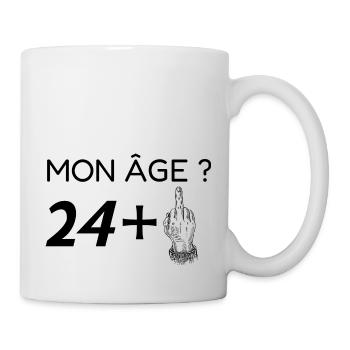mon âge 25 - Mug blanc - blanc - Droite