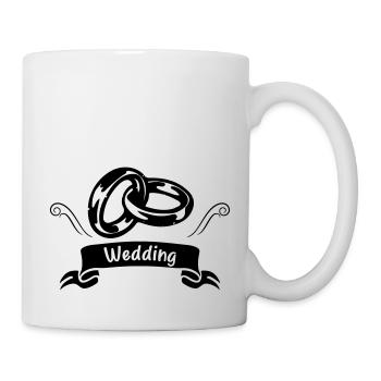 eheringe ring hochzeit - Tasse - Weiß - Rechts