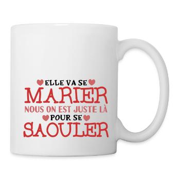 EVJF Humour Future Mariée Enterrement Jeune Fille - Mug blanc - blanc - Droite