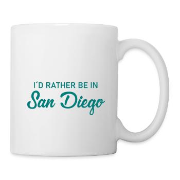 Je préfère être à San Diego - Californie - Amérique - Mug blanc - blanc - Droite