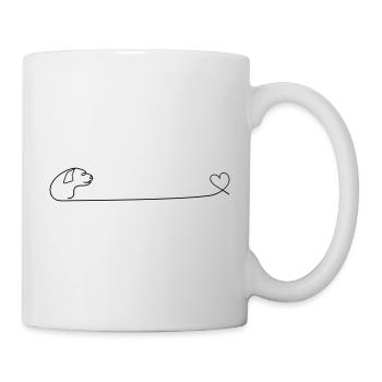 Dog Heart One Line - Tasse - Weiß - Rechts
