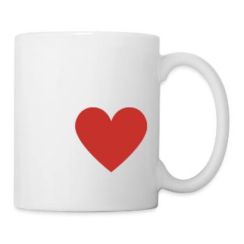 Lettre i cœur rouge - Mug blanc - blanc - Droite