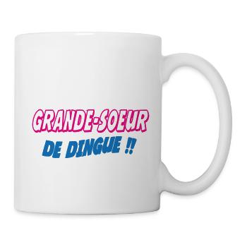 GRANDE SOEUR de dingue - Mug blanc - blanc - Droite