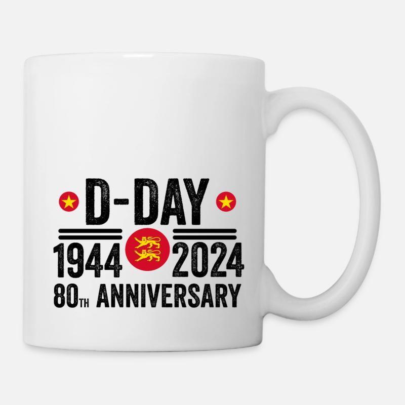 Normandie jour j 80e anniversaire 1944 2024 - Mug blanc - blanc