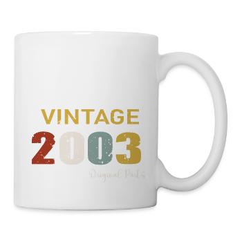 Originalteile 2003 - Geschenk zum 21. Jahrestag - Tasse - Weiß - Rechts
