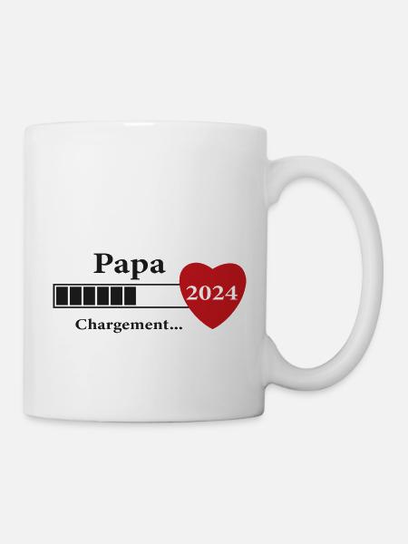 Papa - Werdender Papa wird geladen - Tasse - Weiß