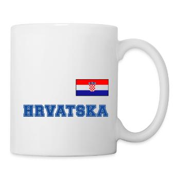 Croatia jersey look – HRVATSKA with flag flag - Mug - white - Right