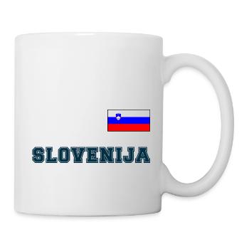 Slowenien Trikot Look – SLOVENIJA mit Fahne Flagge - Tasse - Weiß - Rechts