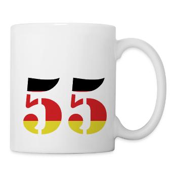 55 Numéro Jersey Allemagne - Mug blanc - blanc - Droite