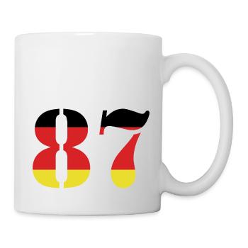 87 Numéro Jersey Allemagne - Mug blanc - blanc - Droite