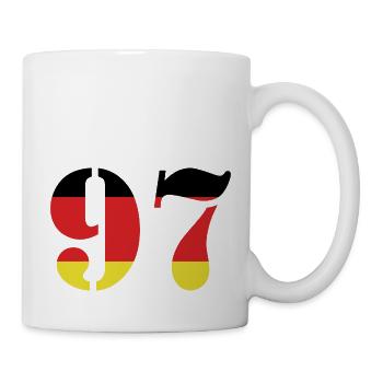 97 Numéro Jersey Allemagne - Mug blanc - blanc - Droite