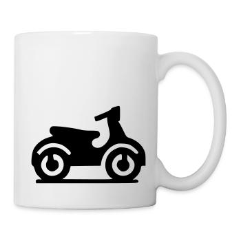 Motor Roller Scooter Symbol Minimal Icon Vektor - Tasse - Weiß - Rechts