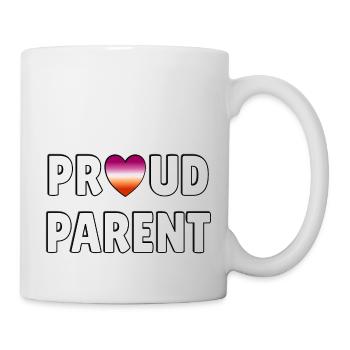Drapeau lesbien de fier parent - Mug blanc - blanc - Droite