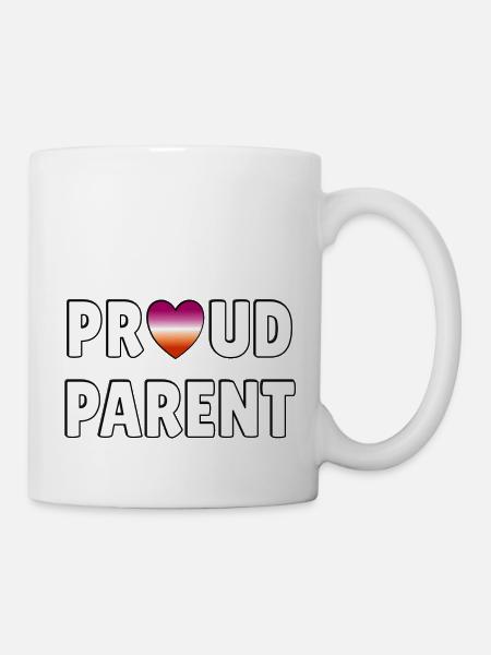 Stolze Eltern Lesben-Flagge - Tasse - Weiß