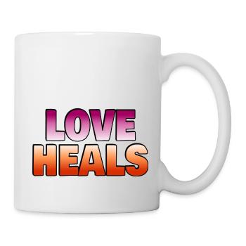 Love Heals Lesbian Flag Colors - Mug - white - Right
