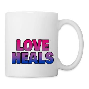 Love Heals Bi Flag Colors - Mug - white - Right