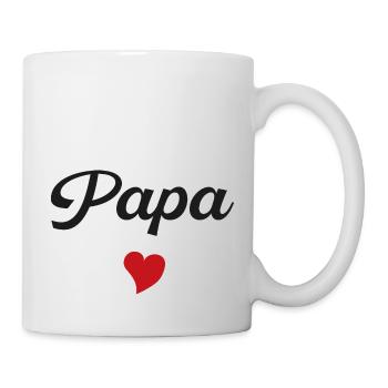 Papa - Futur papa cœur - Mug blanc - blanc - Droite