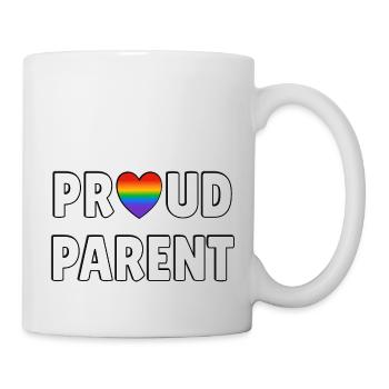Fier parent LGBTQ Drapeau gay pride maman papa parent - Mug blanc - blanc - Droite