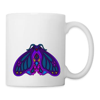 Art Nouveau Purple Moth - Mug - white - Right
