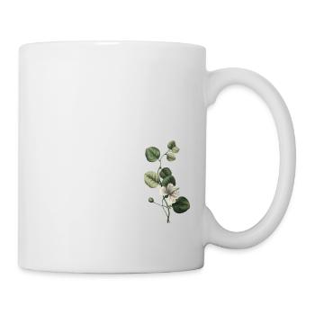 Number 54 Floral Green - 54th Floral Anniversary - Mug - white - Right